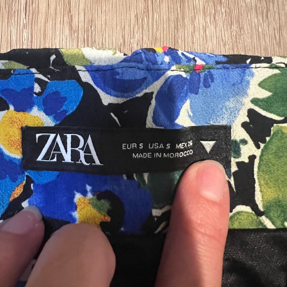 ZARA Women's Floral Print Skirt Size S - Picture 8 of 10